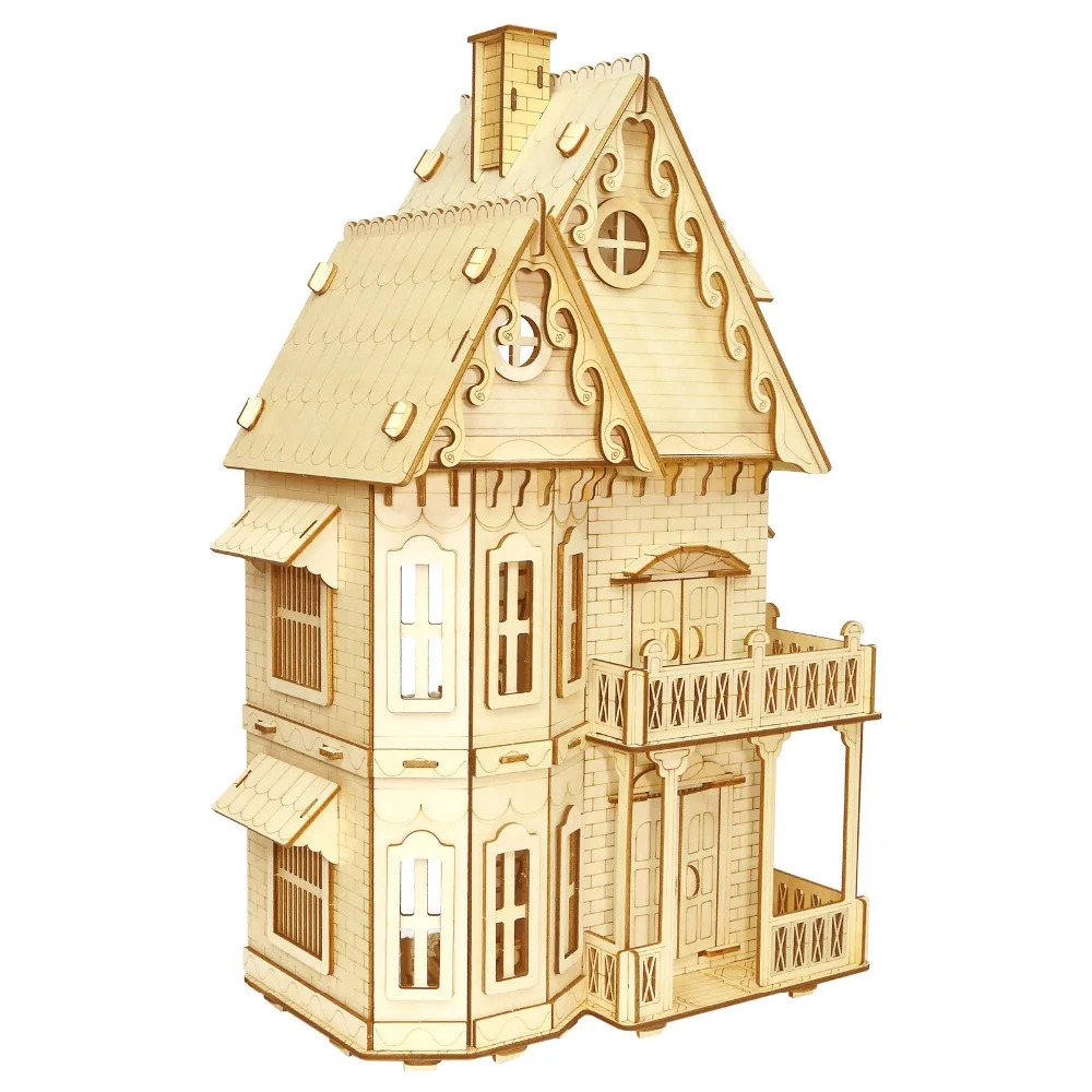 

Gothic Villa Crafts Model Kids toys 3D Puzzle wooden toys Wooden Puzzle Educational toys for Children