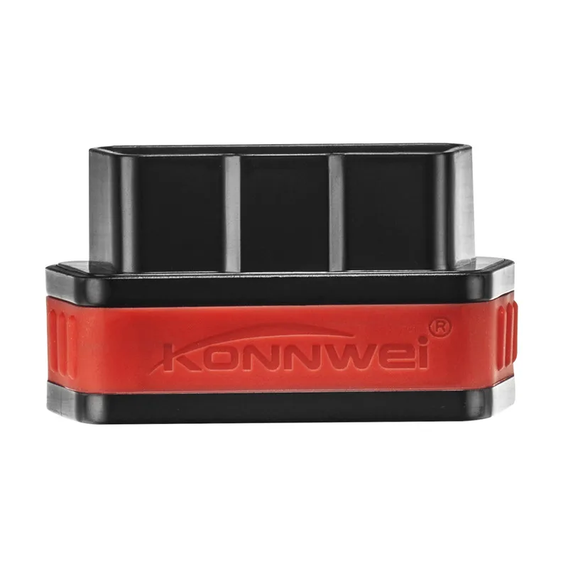 KONNWEI KW901 OBDII автомобильный диагностический сканер, ELM327 Bluetooth V3.0 считыватель кодов ошибок крутящего момента для Android - Цвет: Red Black