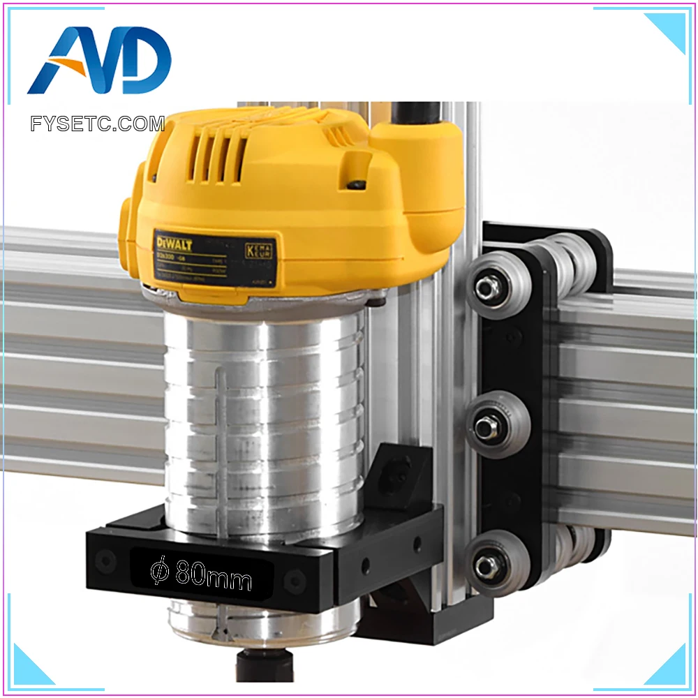 Cnc Router Add on Mouting Kit Diameter 52mm 65mm 71mm 80mm Aluminum Router Spindle Mount Kit For Workbee Ox Cnc Makita Rt 0700c 3d Printer Parts