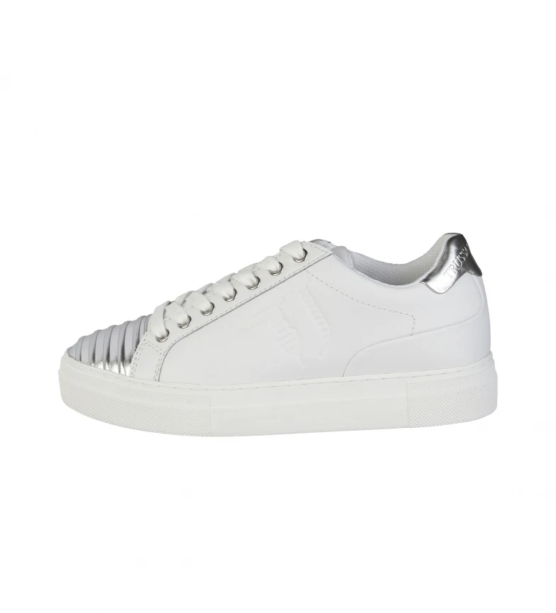 Trussardi Sneakers white, silver-in Women's Vulcanize Shoes from Shoes ...