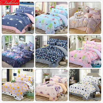 

NEW AB Side Duvet Cover 3/4 pcs Bedding Sets Adult Child Kids Soft Cotton Double Full King Queen Twin Single Big Size Bedspreads