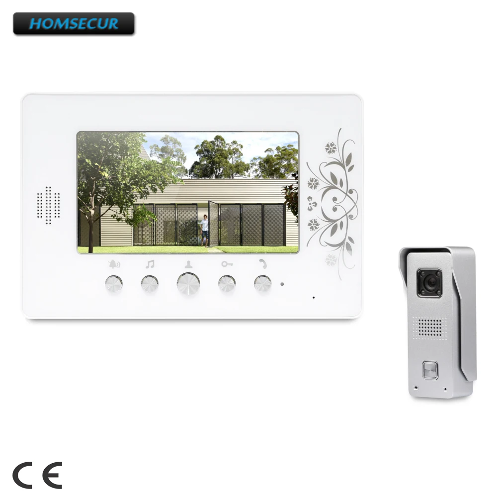 

EU Delivery HOMSECUR 7" Video Door Intercom System with Intra-monitor Audio Intercom for House/ Flat : XC002+XM709