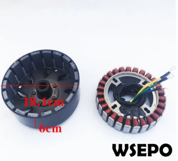 

3000W 27 Pole (48V/60V/72V) Stator and Rotor Kit for DC Generator fits on 19mm tapered 55mm output shaft