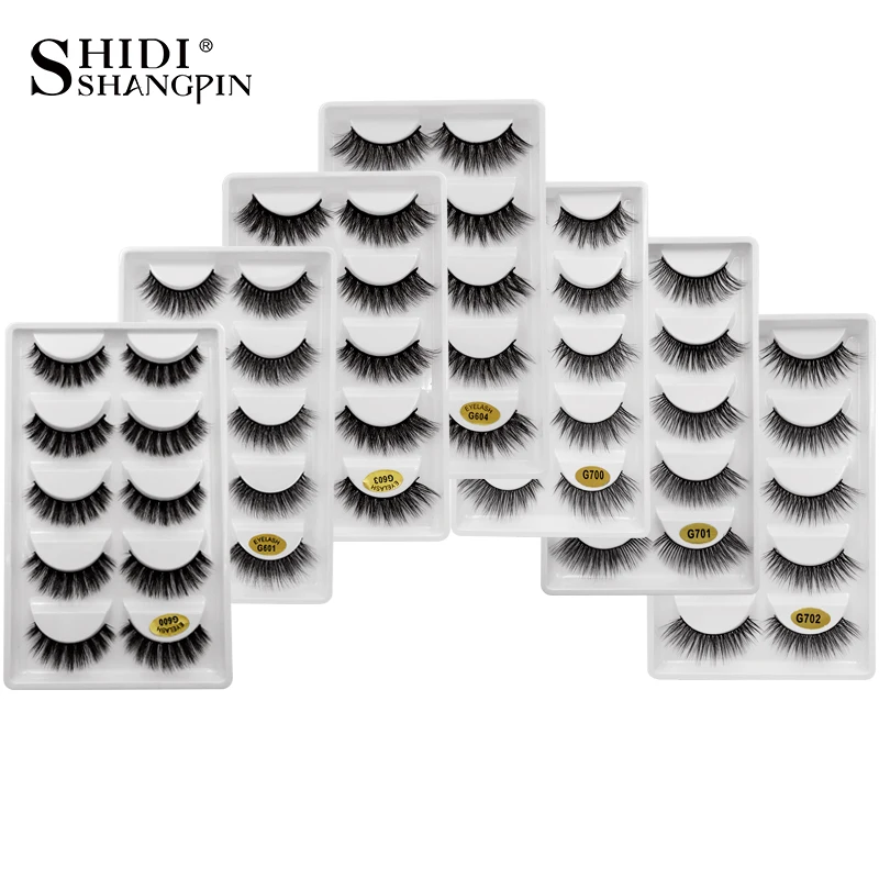 

SHIDISHANGPIN Natrual Mink Eyelashes Fluffy 3D Lashes Reasuble 3D Mink False Eyelashes Full Professional Makeup Maquiagem Cilios
