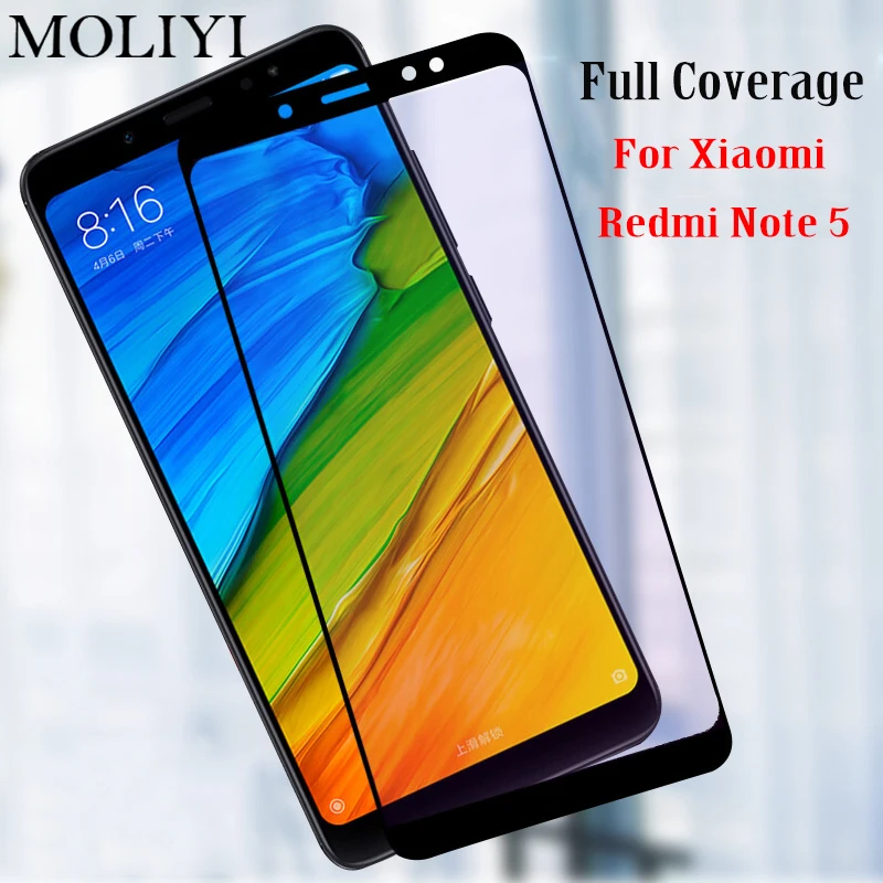 For Xiaomi Redmi Note 5 Glass Redmi Note 5 Tempered Glass On the for Xiaomi Redmi Note 8 Pro Screen Protector Full Cover 2.5D