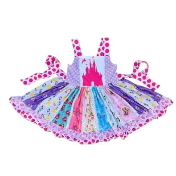 

New explosion children's girls different fabric strap dress belt design yll