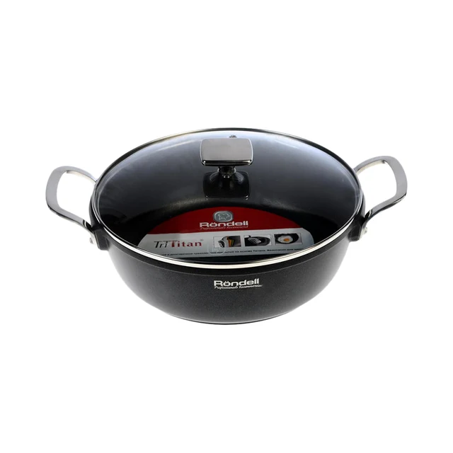 Сотейник с крышкой Rondell Grandis RDA-300 26 см | антипригарное покрытие