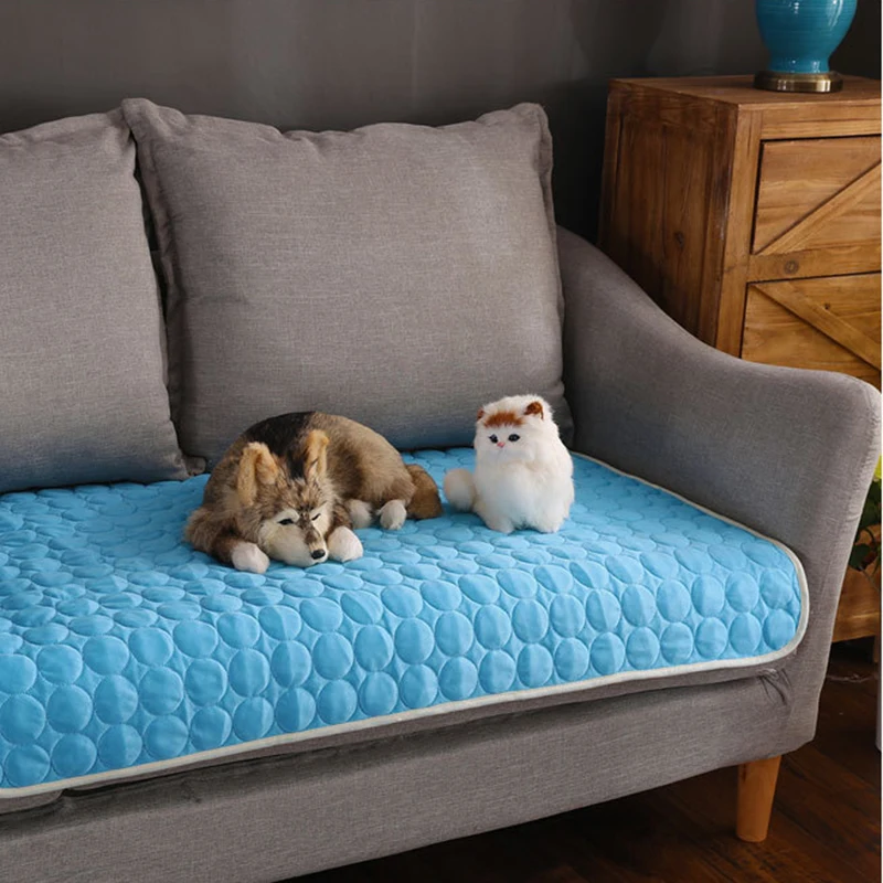 Dogs Pad Summer Cooling Sofa Mat Dog Beds Mats Pet Ice Pad Cool Cold