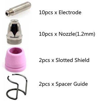 

24pcs Tip Nozzle Electrode Consumable Accessory Fit for AG60 Cutter Torch