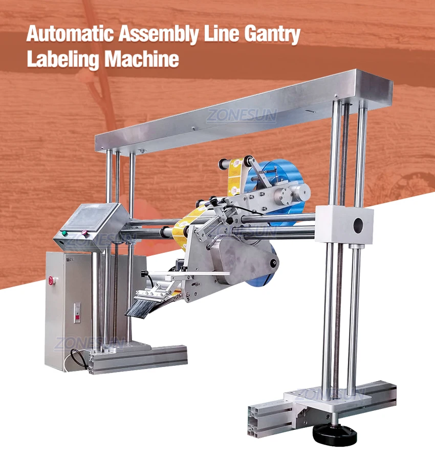 ZONESUN XL-T853 Автоматическая плоская поверхность банок пищевой производственной линии Этикетировочная машина аппликатор этикеток Квадратная бутылка наклейка этикетка