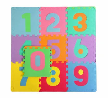 

NEEU EVA Foam Mat 0-9 Numbers Puzzle Mats Kids Learn and Play Interlocking Educational Play Mats