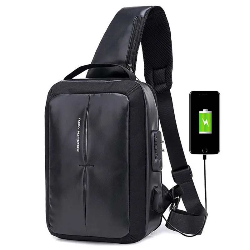 

Сумка кросс-боди с USB-подзарядкой для мужчин и женщин, сумочка-мессенджер на ремне с защитой от кражи и голограммой, лето 2022