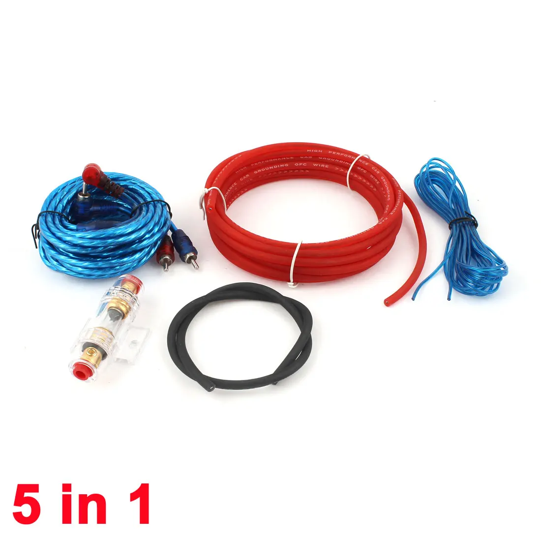 UXCELL 5 In 1 Audio Rca Battery 8 Gauge Power Cable Amplifier Wiring