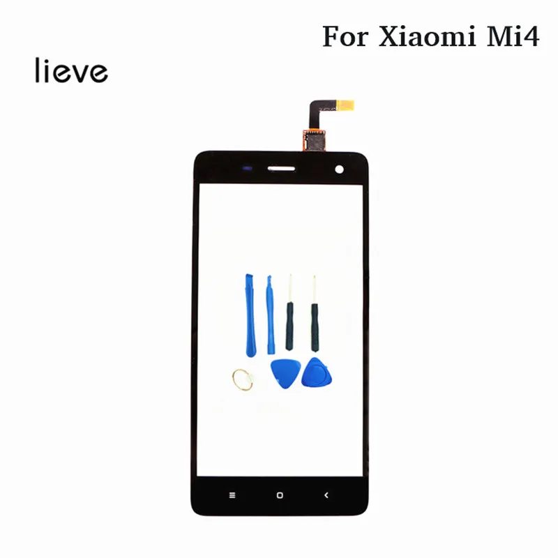 

lieve 5 inch mobile screen for Xiaomi Mi4 mi4 M4 front touch digitizer touch panel replacement sensor with free tools