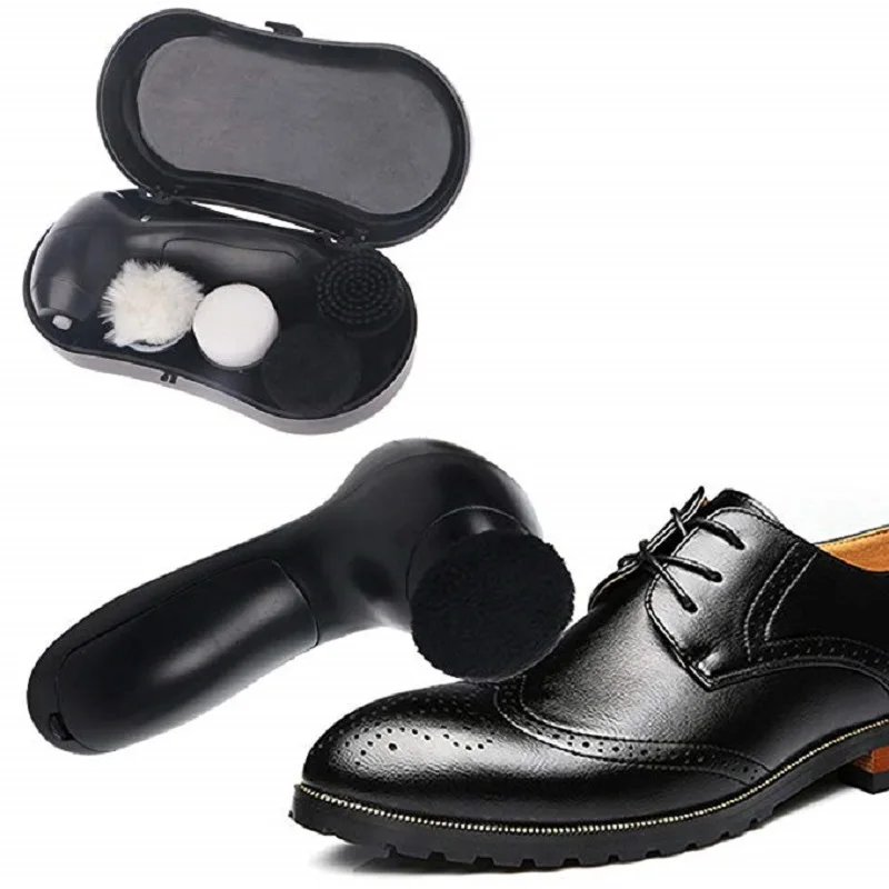 

Electric Shoe Polish Machine Handheld Automatic Shoe Shine Machine Shoe Polisher Electric Show Cleaner With 5AA Battery