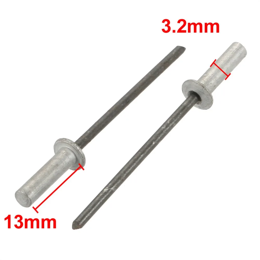 

100pcs Rivets 3.2mmx13mm Aluminum Round Dome Head Closed End Blind Rivet Fasteners For Construction Automobile Ship Aircraft