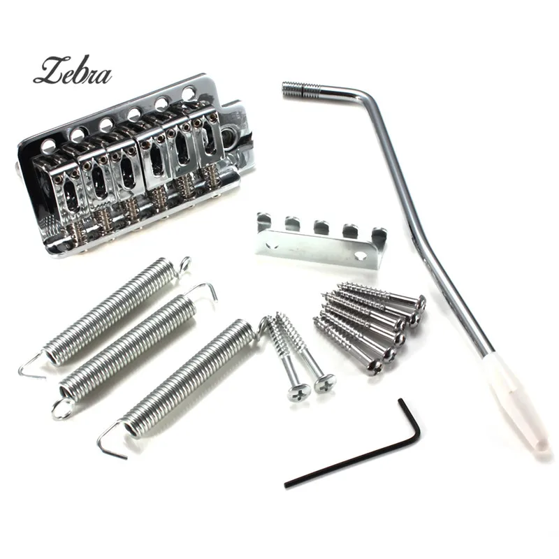 

1 Set Chrome 6 Strings Electric guitar Tremolo Bridge for Strat include Claw + 3x Springs + 8x Screws + Tremolo bar + Wrench