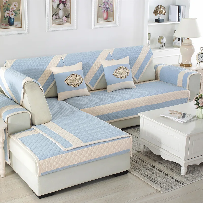 Winter Striped Sofa Cover Non Slip Armrest Backrest Towel Sofa Cover Non Slip Armrest Backrest