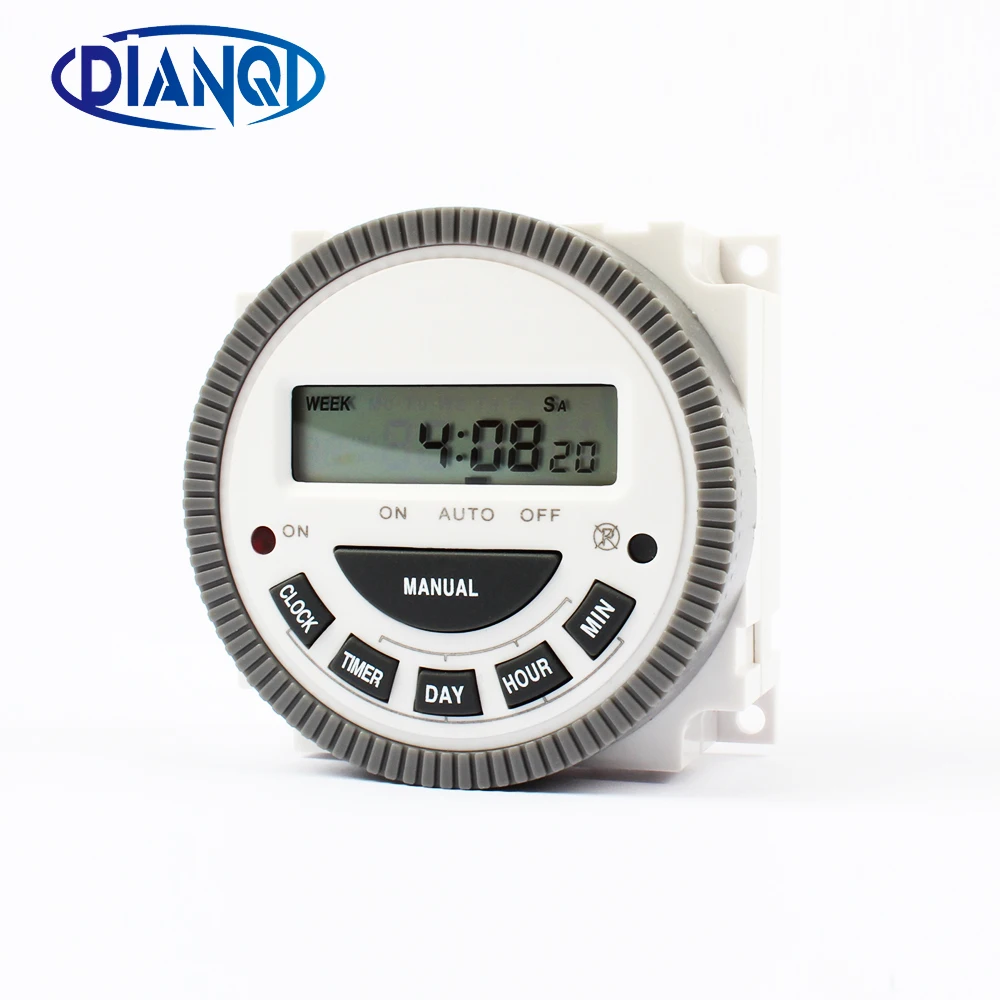 DIANQI TM619 AC220V 230V 240V 16A контроллер цифрового таймера 7 дней в неделю программируемый таймер/час/минуту граф для дома