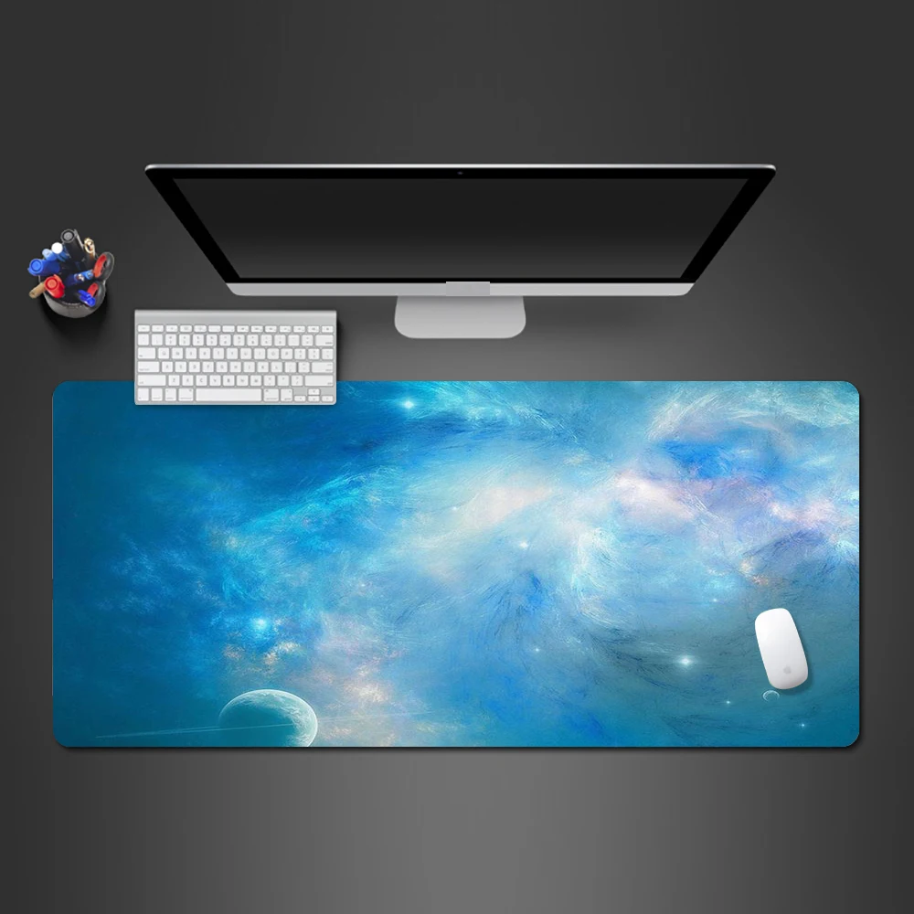 

Best Hot Starry Sky Mouse Pad Professional PC Game Computer XL Mousepad Wot Rubber Washable Big Desk Mat To Gamer Christmas Gift