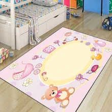 Else розовый милые животные игрушки Колыбель обувь для девочек 3d принт Нескользящая Микрофибра Детская комната декоративная зона коврик детский коврик