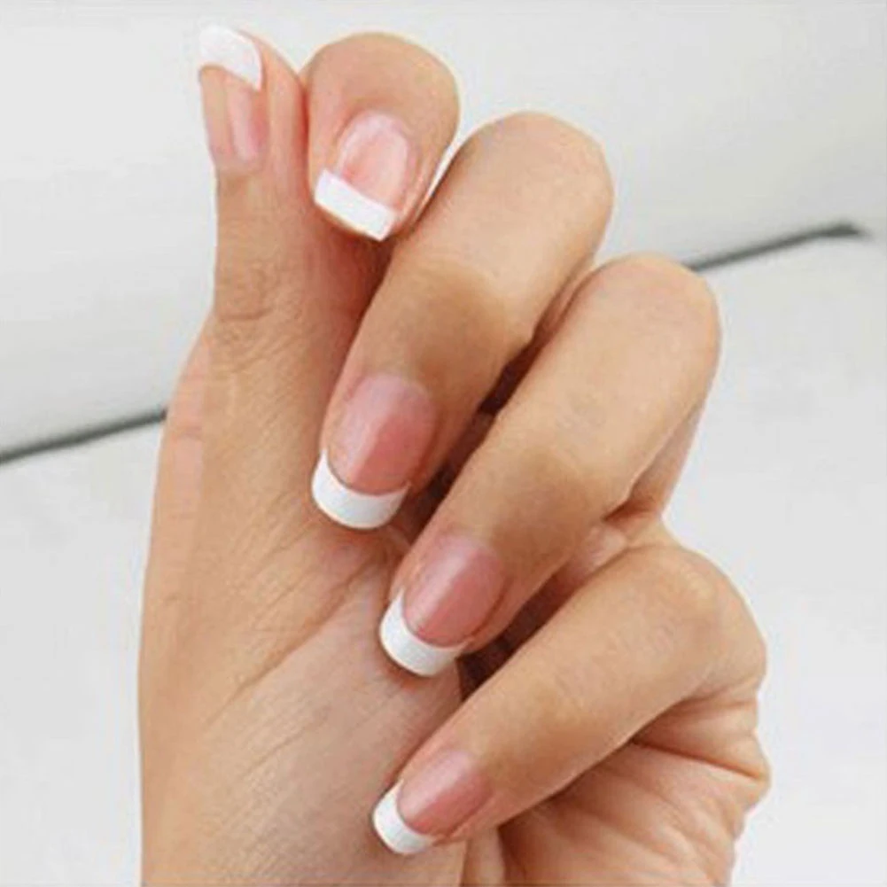 500pcs Short French Nail Art Tips Acrylic Uv Gel False Tips Diy Manicure Tool French Nail Art Nail Frenchfrench Manicure Tools Aliexpress