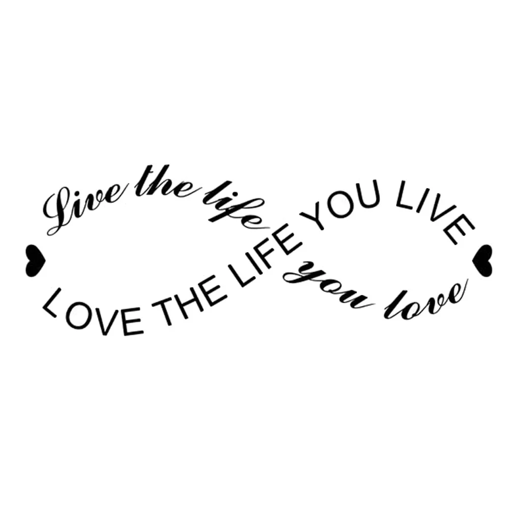 Fashion English Motto Stikers Love Life Poster diy Meaningful Adesivo