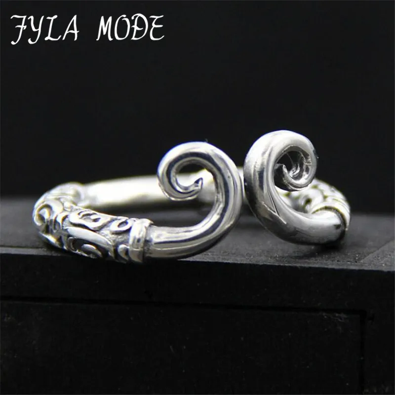 2017 Hot 925 Sterling Silver Monkey King Magic Spell Double Open Rings For Women Personality Do the Old Sterling-Silver-Jewelry | Украшения