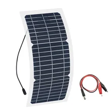 Xinpuguang 12v 10w Transparent semi-flexible silicon Monocrystalline solar panel cell DC module 12vol DIY battery phone adapter 