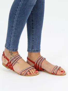 

Sandal with rhinestone