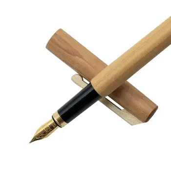 

Fountain pen with Ink converter of oiled Cherry wood Pen thickness M-sustainable Handmade from Germany