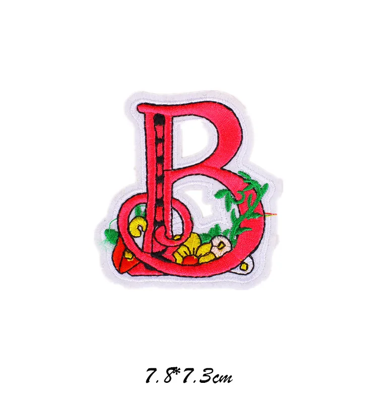 С надписью beautiful B Go клеящиеся утюгом украшения нашивки для одежды наклейки одежды оптом - Цвет: Red b