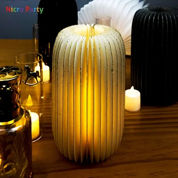 

Nicro Creative Cylinder Shape Luxurious Shiny Romantic Paper Vase Decoration Decor Home DIY New Party #Hon16