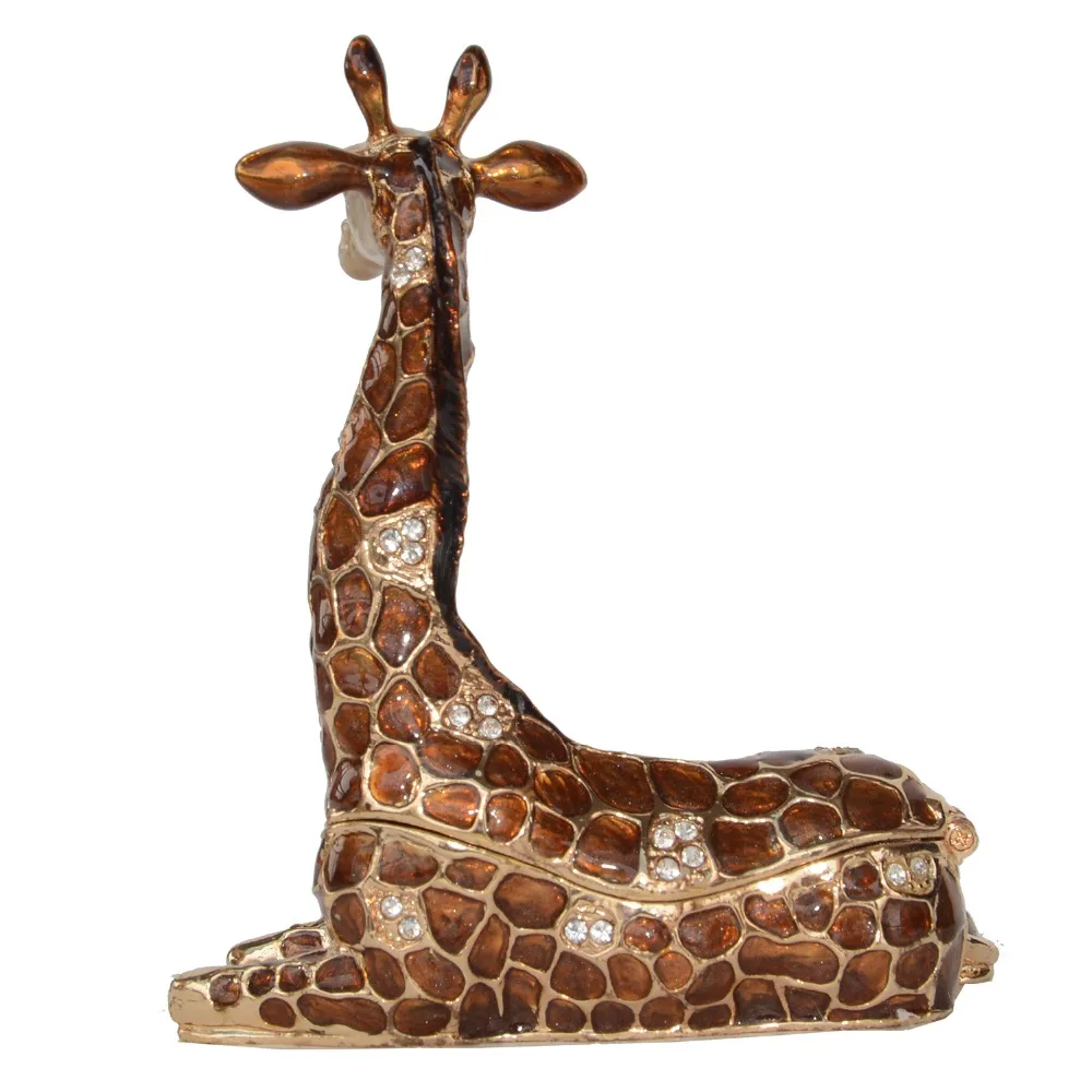Sitting Giraffe Trinket Boxes Collectible Home Decor, Ornament Metal Crafts, Birthday Presents