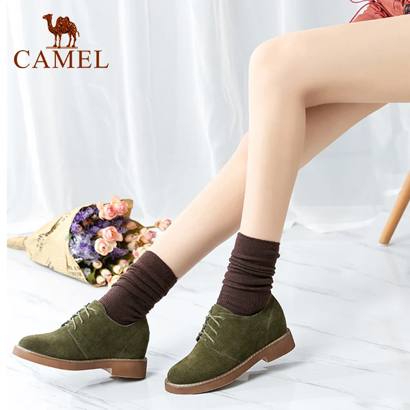 Retro Kamel Weiche Für Frauen Schuhe Neue Black Damen Schuh Niedrigen Kuh Ferse Wildleder Leder Neutral Frühling Einzelne Casual Pumpen green Kollektion a61wBnqfa