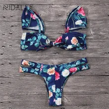 Фотография NIDALEE Bikini Swimwear Women Swimsuit Sexy Bikini Set Bathing Suit print Push Up Beach Maillot De Bain Brazilian Bikini Set