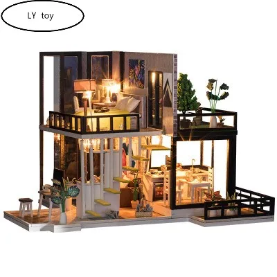 

DIY Cabin September Forest Handmade Creative Villa Architectural Model Assembled Toys.