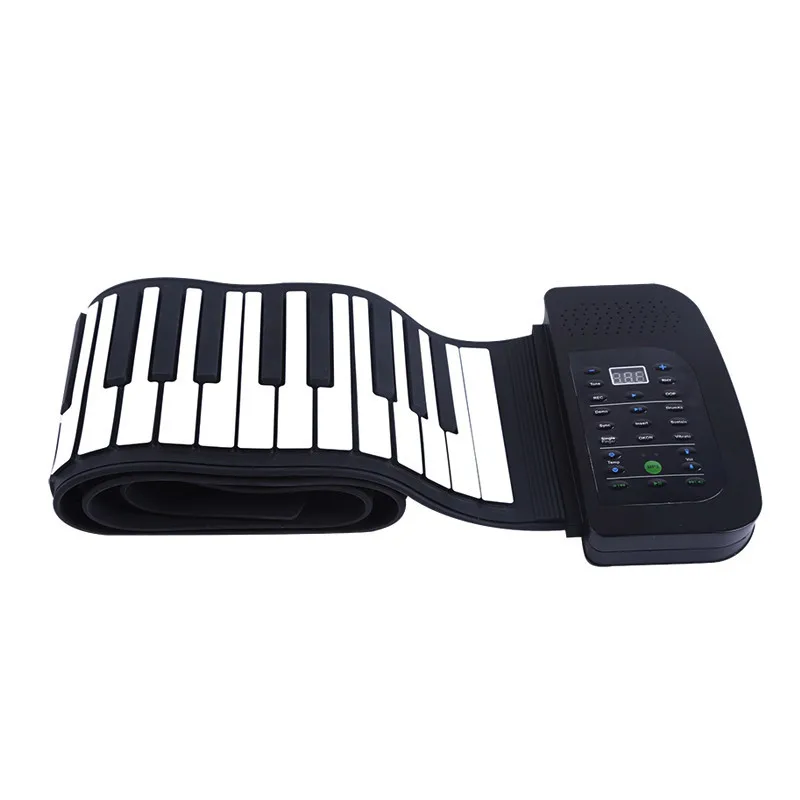Гибкая USB MIDI Roll Up Пианино комплект с 88 клавиш электронные Рука roll up клавиатура для