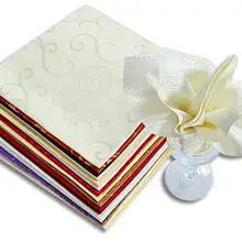 30 шт./партия, гостиничный Свадебный вязаный носовой платок, льняной носовой платок из полиэстера, тканевый обеденный Свадебный декор, вечерние мероприятия