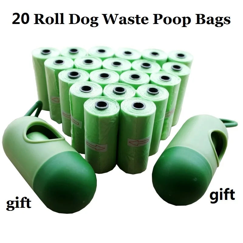 1 упаковка = 12/20/42 рулонов корма сумки с дозатором капсулы Форма собачка мусорные мешки Pooper сумки 5 цветов