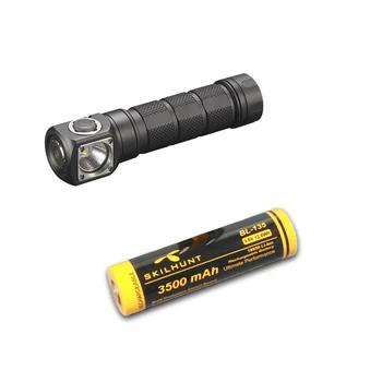 

SKILHUNT LED Headlamp,H03RC Light Weight Head lamp,USB Rechargeable,Easy Clip Running Working Headlamp,with 18650 Battery,