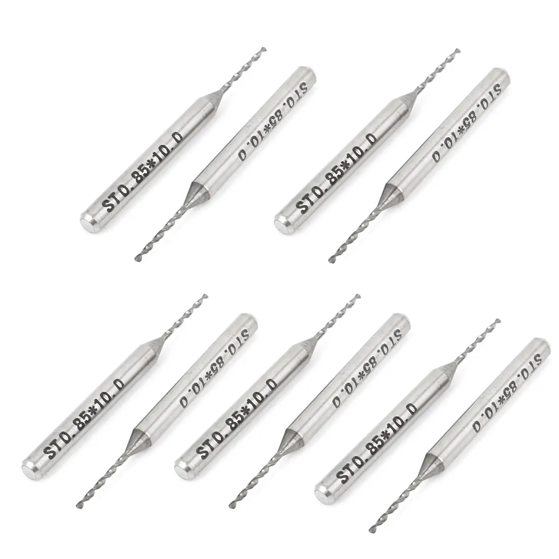 

UXCELL 10Pcs 0.85Mm Tip Spiral Flute 3Mm Shank Tungsten Carbide Micro Pcb Drill Bits