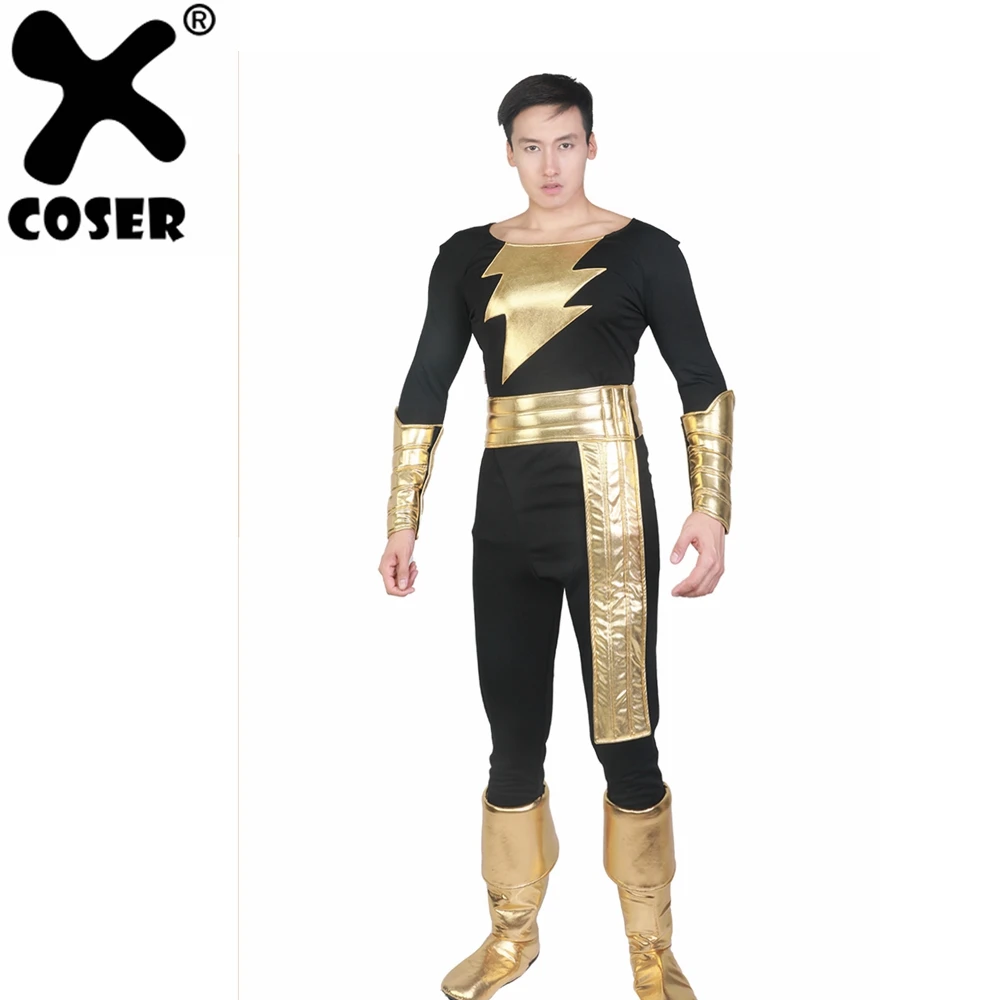 XCOSER DC Comics Cosplay Black Adam Full Body Suit & Costume 2018 New