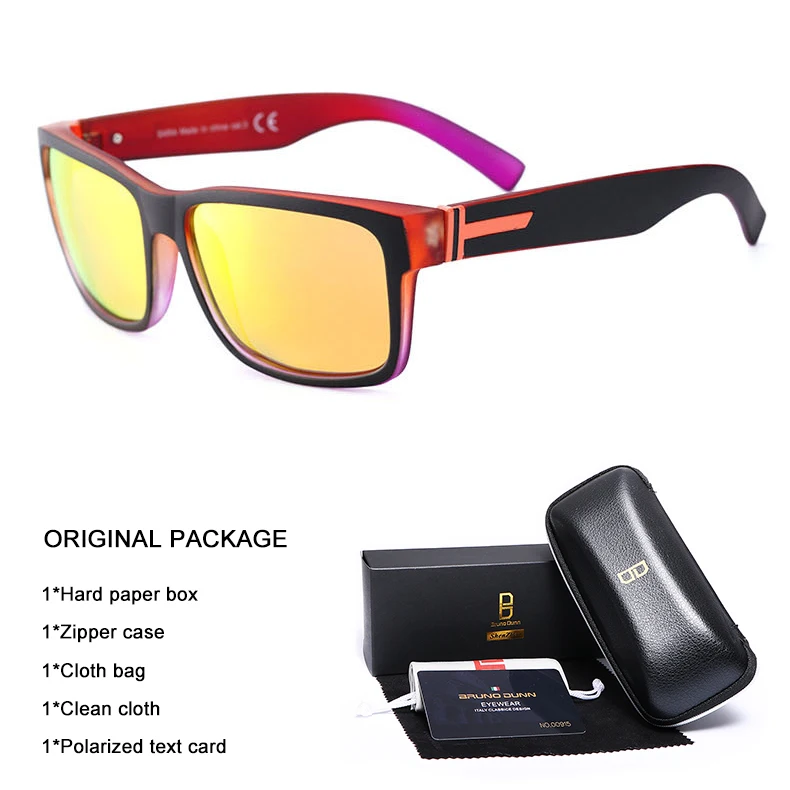 Bruno Dunn Brand Designer Polarized Sunglasses Men Sun Glases women oculos de sol masculino Lunette soleil femme sunglases - Lenses Color: as picture