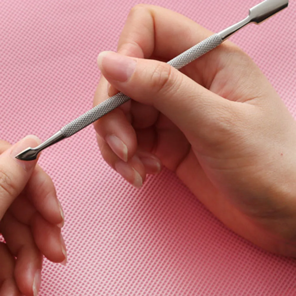 1 pc Cuticle Pusher High Quality Stainless Steel Double Sided Finger