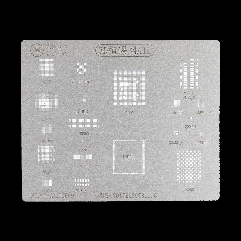 BGA Reballing Stencil 3D Planting Stencil Net Fixture IC For A8 A9 A10 A11  for iPhone 6S 7G 8G 8P X Series IC Chips Reballing (1)