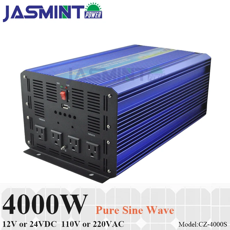 

4000W Off Grid Solar Inverter, 12V/24VDC 110V/220VAC Pure Sine Wave Power Inverter, Surge Power 8000W PV Inverter