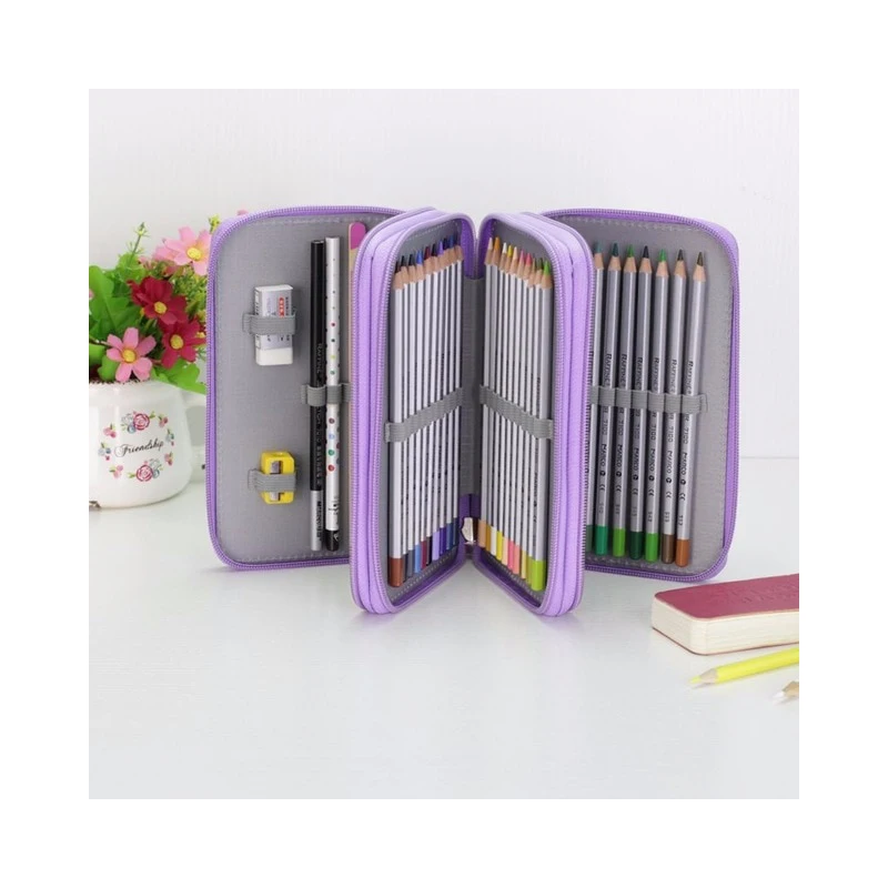 

Multi function Oxford School Pencil Case box pouch with 36/48/72 Holes Large Pen Bag Box for Kids Stationery Office supplies