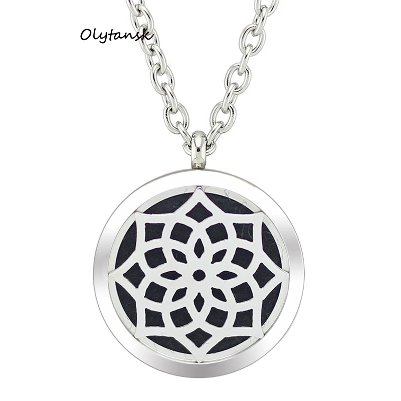 

Refinement hollow petals 316 Stainless steel fashion perfume pendant necklace aromatherapy essential oil locket