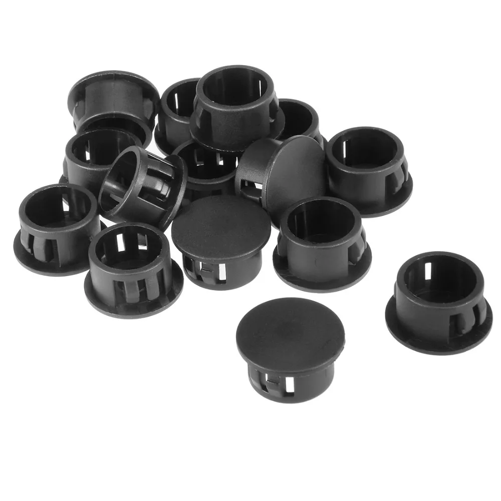Uxcell 15pcs Nylon Mounting Diameter 15.9mm Black Round Snap Panel